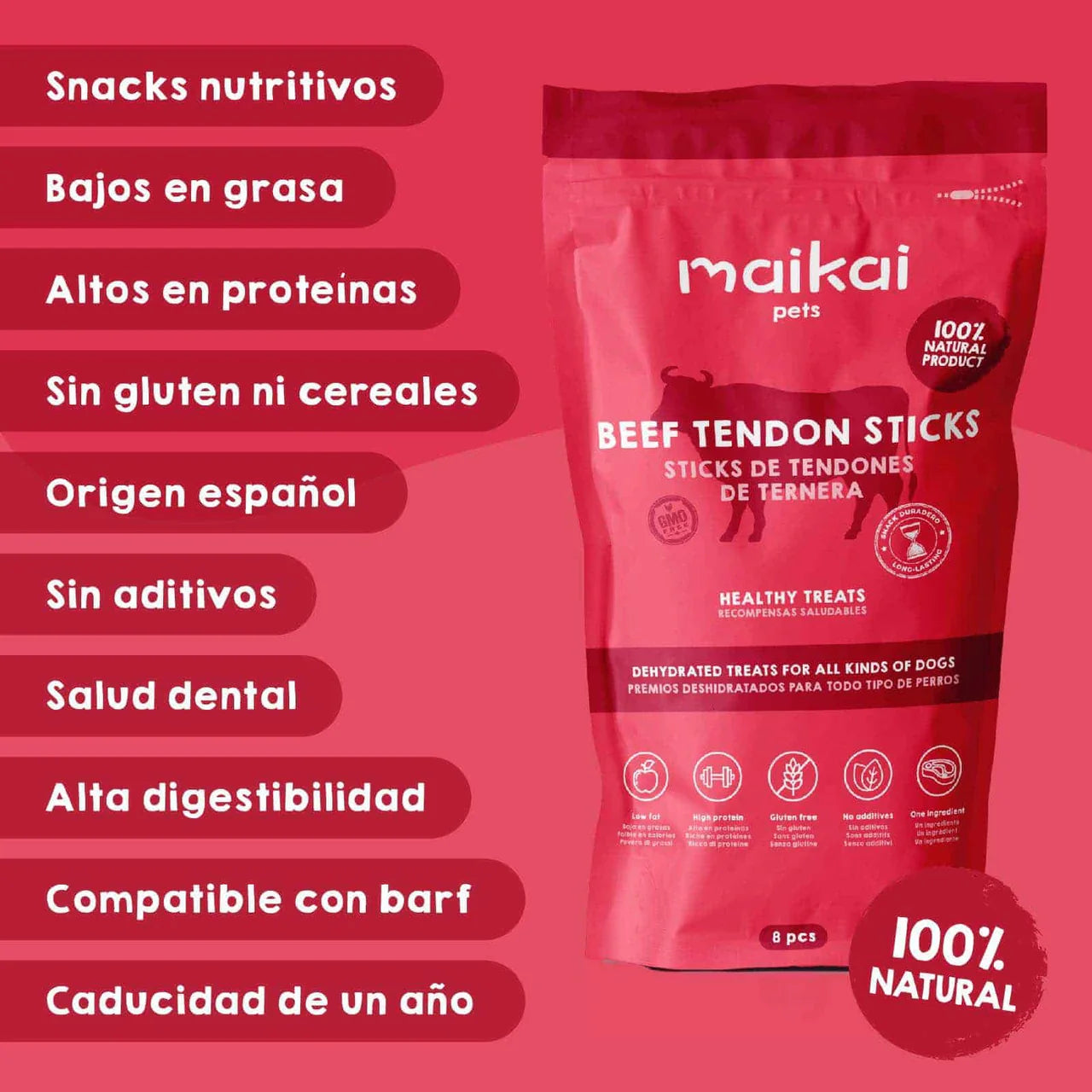 MAIKAI Tendones de ternera deshidratados