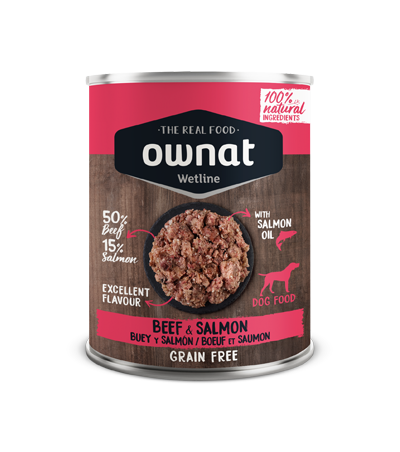 Lata buey y salmón