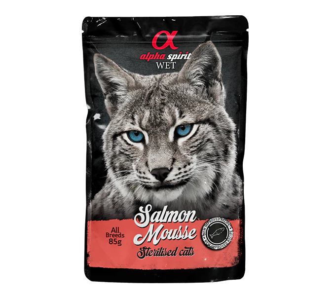 ALPHA SPIRIT Mousse de Salmón para Gatos Esterilizados