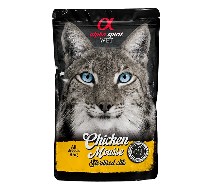 ALPHA Mousse de Pollo para Gato Esterilizado