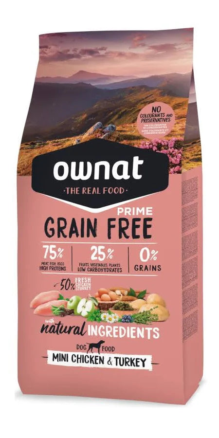 OWNAT Pienso Sin Cereales De Pollo y Pavo Perro Pequeño