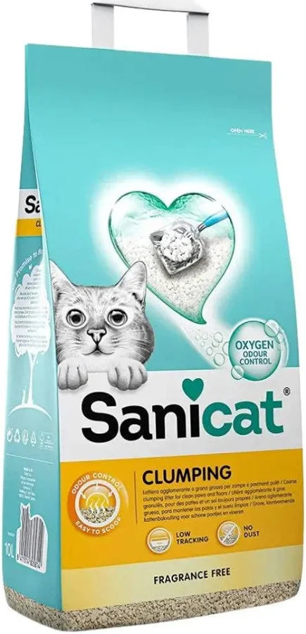 Arena Para Gatos Sanicat Clumping Sin Perfume