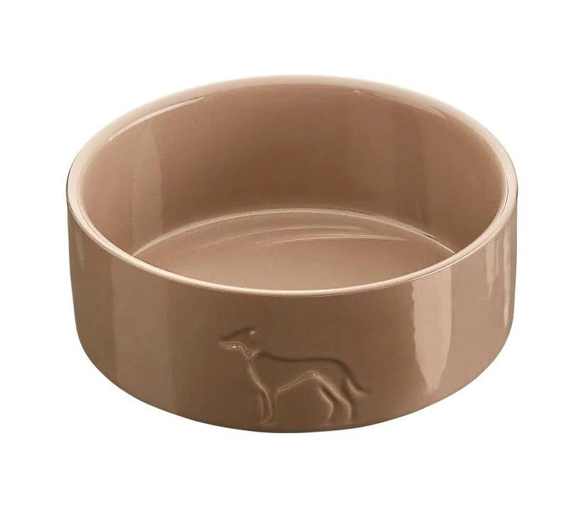 Comedero de Cerámica Osby Gazed Beige para perro
