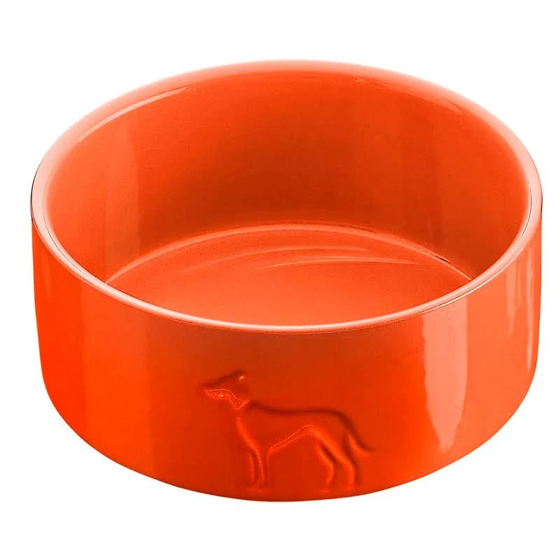 Comedero de Ceramica Osby Naranja para Perro